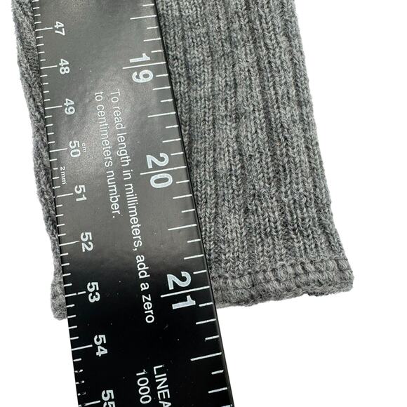 TWEEDS Womens Small Gray 100% Wool Cardigan Sweater Button Ribbed Raglan Sleeves - Picture 7 of 7